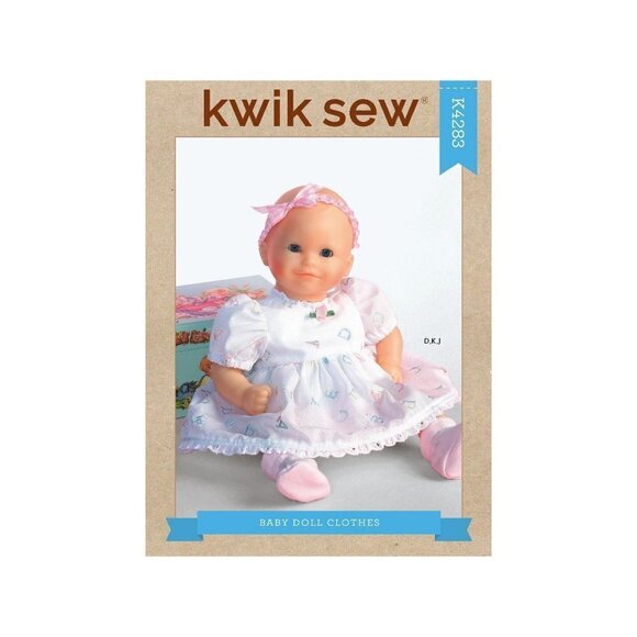 Kwik Sew Sewing Pattern 4283 10838 Baby Doll Clothes 11" to 16" - Picture 1 of 3